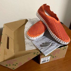 𝅺ILSE Jacobsen Tulip Slip-On Flat Sneaker Orange, size 38